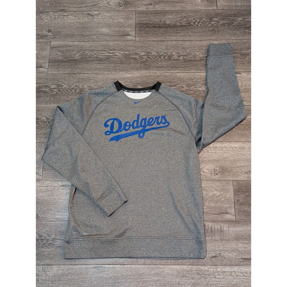 Nike Therma-FIT Los Angeles Dodgers Sweatshirt Mens XL Gray Blue Pullover MLB